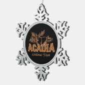 ACADIA NATIONAL PARK MOOSE COLLECTOR HOLIDAY TIN SNEEUWVLOK ORNAMENT (Rechts)