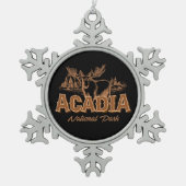 ACADIA NATIONAL PARK MOOSE COLLECTOR HOLIDAY TIN SNEEUWVLOK ORNAMENT (Voorkant)