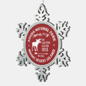ACADIA NATIONAL PARK MOOSE COLLECTOR HOLIDAY TIN SNEEUWVLOK ORNAMENT (Rechts)