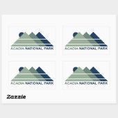 Acadia National Park Mountain Sun Rechthoekige Sticker (Vel)