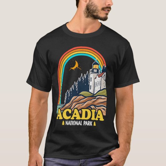 Acadia National Park Mountain Trails Nature Campin T-shirt (Voorkant)