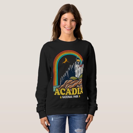 Acadia National Park Mountain Trails Nature Campin Trui (Voorkant volledig)