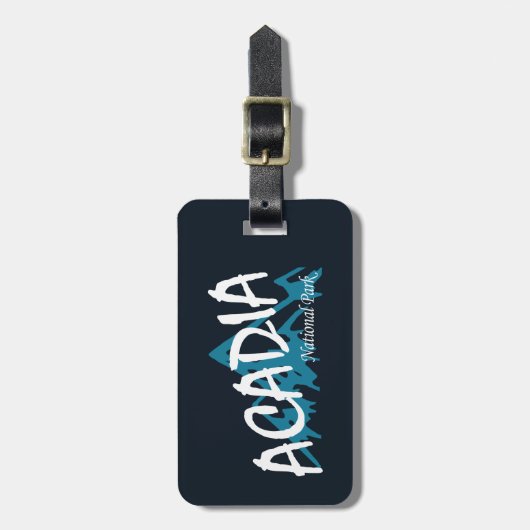 Acadia National Park Mountains Bagagelabel (Voorkant verticaal)