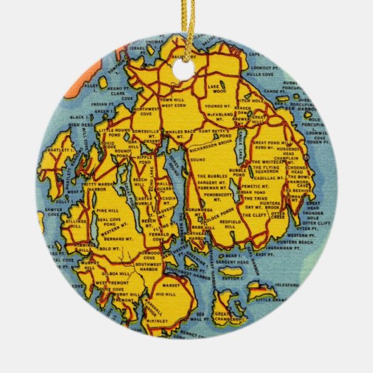 Acadia National Park - Mt Desert Is-versiering Keramisch Ornament (Voorkant)