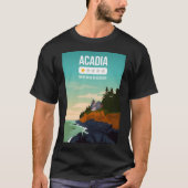 Acadia National Park One Star Review Funny Art Pri T-shirt (Voorkant)