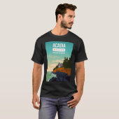 Acadia National Park One Star Review Funny Art Pri T-shirt (Voorkant volledig)