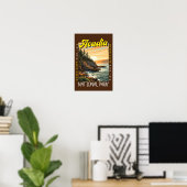 Acadia National Park Otter Cliff in distressed sti Poster (Thuiskantoor)