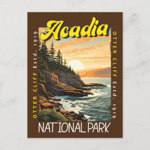 Acadia National Park Otter Cliff in nood Briefkaart