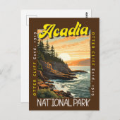 Acadia National Park Otter Cliff in nood Briefkaart (Voorkant / Achterkant)
