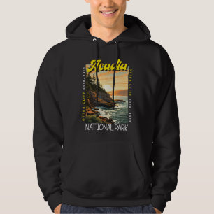 Acadia National Park Otter Cliff in nood Hoodie