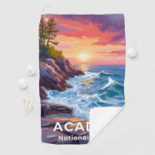Acadia National Park | Otter Cliffs Maine Reizen Golfhanddoek (Insitu)