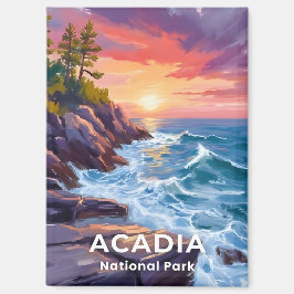 Acadia National Park | Otter Cliffs Maine Reizen Magneet