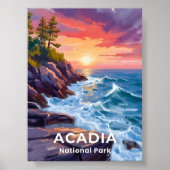 Acadia National Park | Otter Cliffs Maine Reizen Poster (Voorkant)