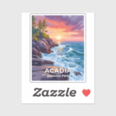 Acadia National Park | Otter Cliffs Maine Reizen Sticker (Vel)