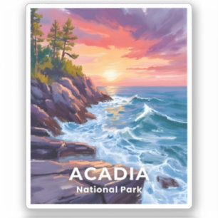Acadia National Park Otter Cliffs Maine Reizen Sticker