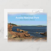 Acadia National Park Painted Souvenier Briefkaart (Voorkant / Achterkant)
