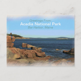 Acadia National Park Painted Souvenier Briefkaart