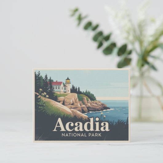 Acadia National Park Postcard Retro Briefkaart (Staand voorkant)