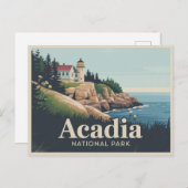 Acadia National Park Postcard Retro Briefkaart (Voorkant / Achterkant)