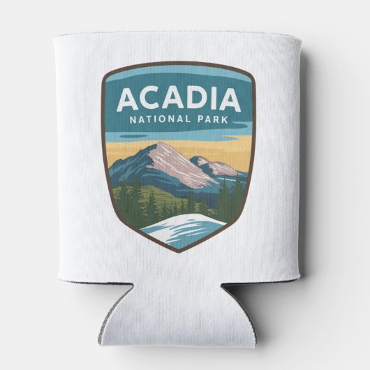Acadia National Park Reisbadge Blikjeskoeler (Achterkant)