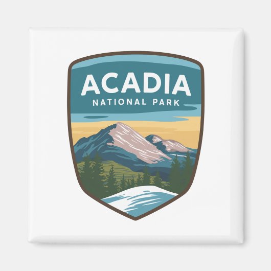 Acadia National Park Reisbadge Magneet (Voorkant)