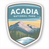 Acadia National Park Reisbadge Sticker (Voorkant)