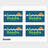 Acadia National Park Retro Rechthoekige Sticker (Vel)