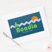 Acadia National Park Retro Rechthoekige Sticker (Envelop)