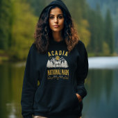 Acadia National Park Retro Scenery Hoodie