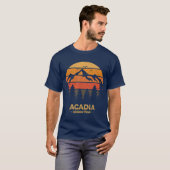 Acadia National Park Retro  Souvenir T-shirt (Voorkant volledig)