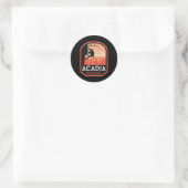 Acadia National Park Rotsklimmen Ronde Sticker (Tas)