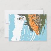 Acadia National Park RSVP-kaart Retro RSVP Kaartje (Achterkant)