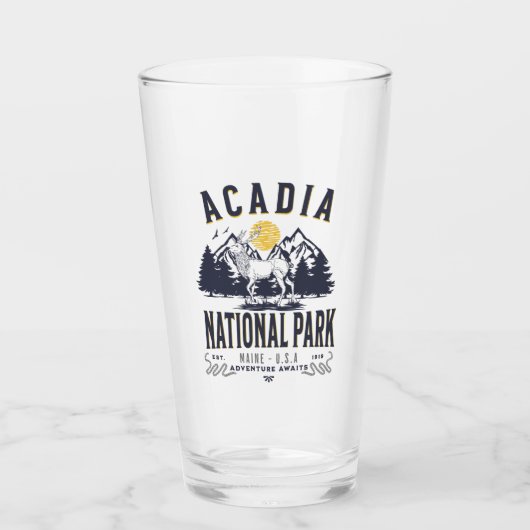 Acadia National Park Rustic Landscape Glas (Voorkant)