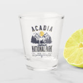 Acadia National Park Rustic Landscape Shot Glas (Voorkant)