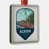 Acadia National Park Schild Metalen Ornament (Rechts)