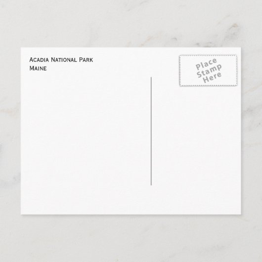Acadia National Park Shoreline, Maine Briefkaart (Achterkant)