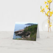 Acadia National Park Shoreline, Maine Card Kaart (Gele Bloem)