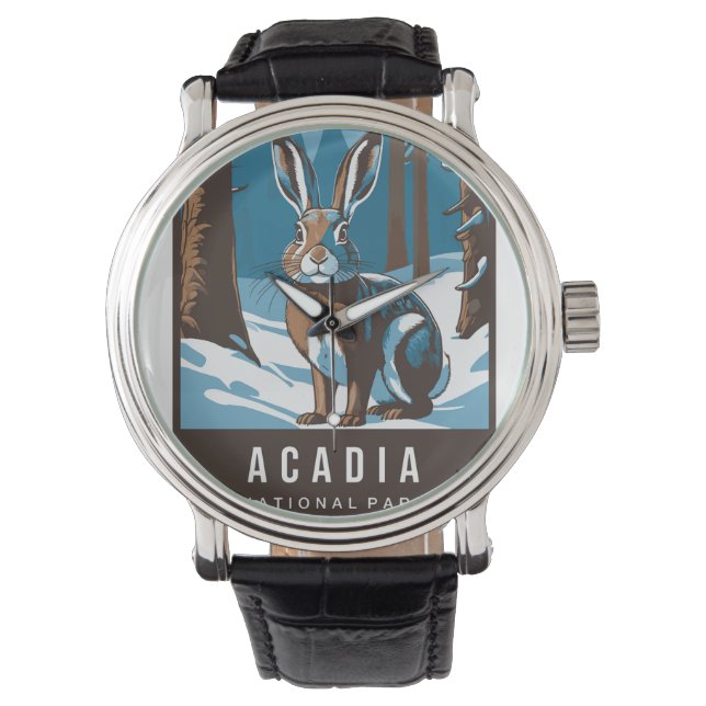 Acadia National Park Sleutelhanger Horloge (Voorkant)