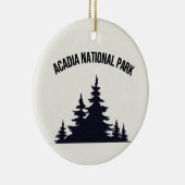 Acadia National Park Souvenir Kerstornament Keramisch Ornament (Rechts)