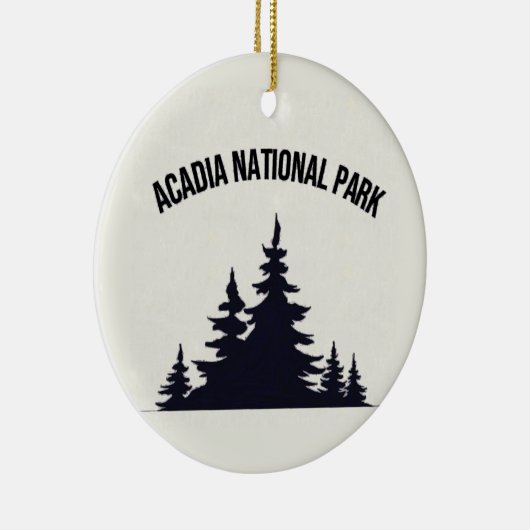 Acadia National Park Souvenir Kerstornament Keramisch Ornament (Rechts)