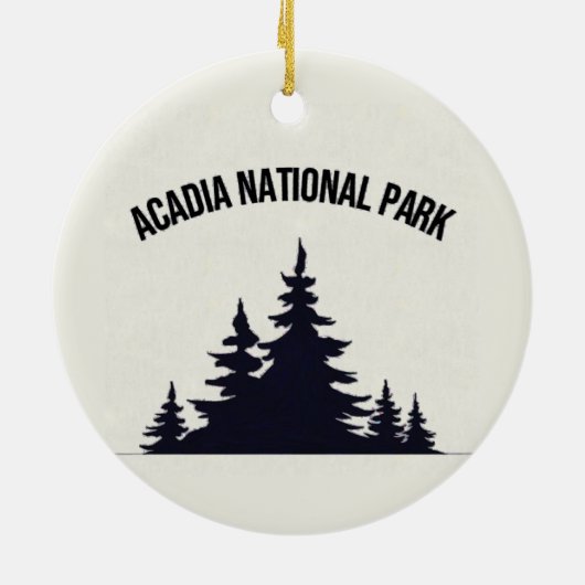 Acadia National Park Souvenir Kerstornament Keramisch Ornament (Achterkant)