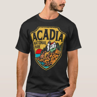 Acadia National Park stijl badge W Maine C T-shirt