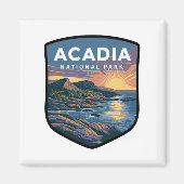 Acadia National Park Sunset Badge Magneet (Voorkant)