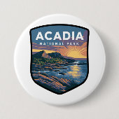 Acadia National Park Sunset Badge Ronde Button 7,6 Cm (Voorkant)