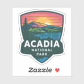 Acadia National Park Sunset Badge Sticker (Vel)