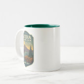 Acadia National Park Travel Mug Tweekleurige Koffiemok (Voorkant links)