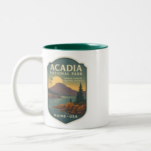 Acadia National Park Travel Mug Tweekleurige Koffiemok (Links)