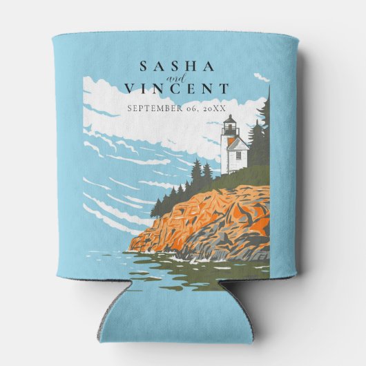 Acadia National Park Trouw Retro Blikjeskoeler (Achterkant)