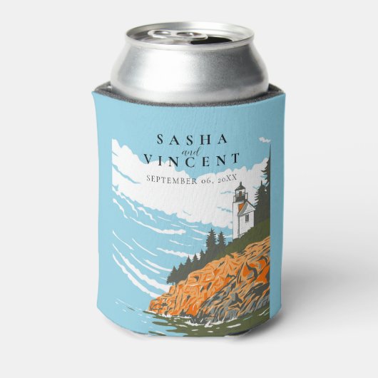 Acadia National Park Trouw Retro Blikjeskoeler (Blikje Achterkant)