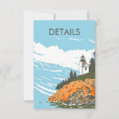 Acadia National Park Trouwgegevens Retro Kaart (Achterkant)